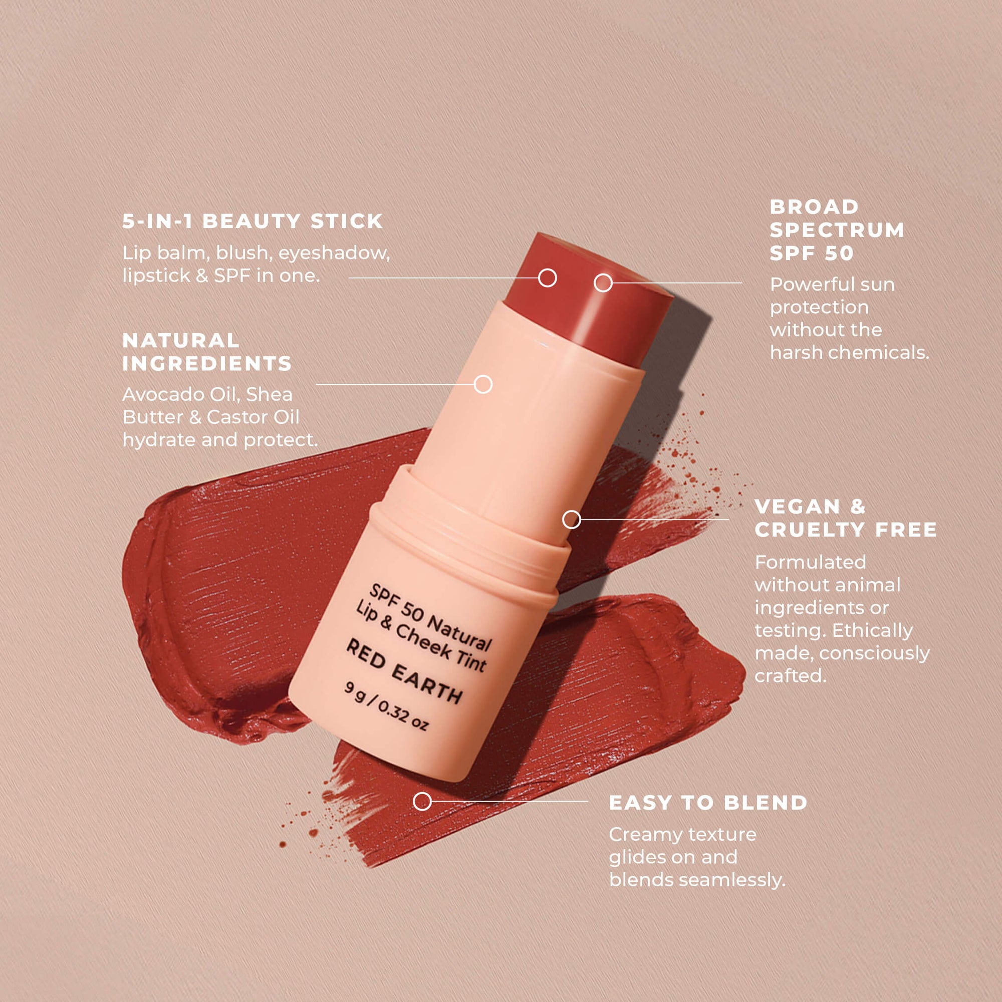 SPF 50 Natural Lip &amp; Cheek Tint